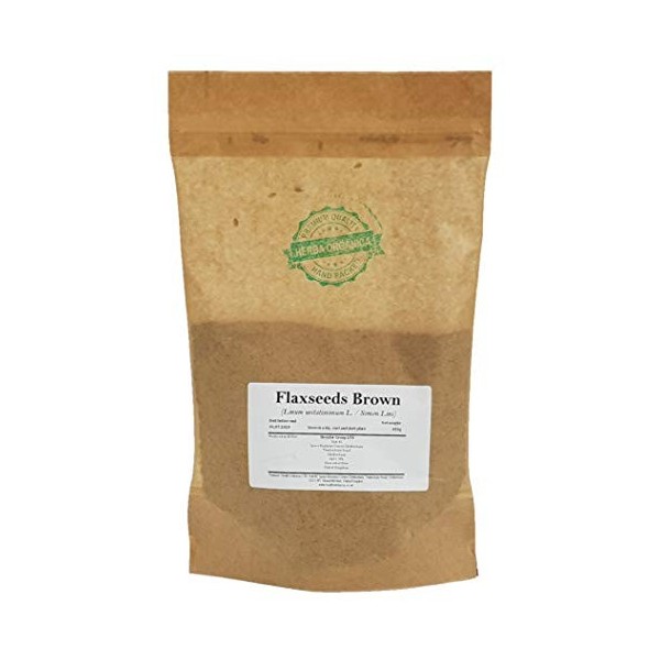 Herba Organica Graines de Lin Brun - Linum Usitatissimum L - Flaxseeds Brown 100g Graine de Lin