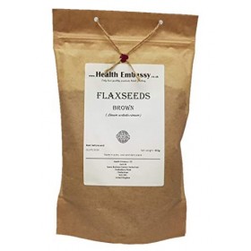 Health Embassy Lin Cultivé Graines | Linum Usitatissimum | Flaxseeds Brown 450g 