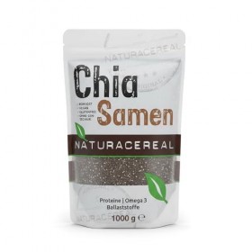 Graines de Chia 1 kg – Naturacereal® Chia Seeds Qualité alimentaire – Naturelles & non traitées – Sans additifs – Idéales pou