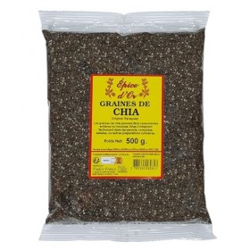 Graine De Chia 500g - Epice dOr, 100% Naturel, Sans Additifs, Sans Arôme Artificiel, Sans Conservateur