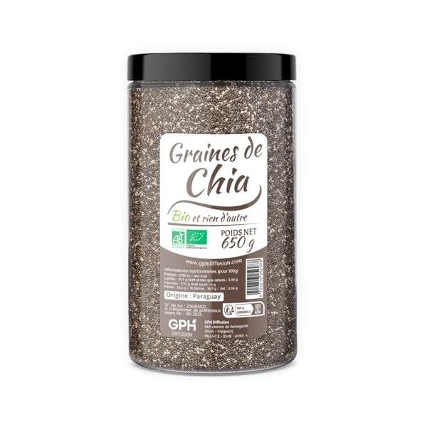Graines de Chia Bio 650 g - GPH DIFFUSION