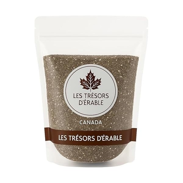 Graines de Chia 1 kg – Origine Paraguay – Super-aliment Riche en Oméga-3, Fibres et Protéines – Sachet Refermable Écologique 