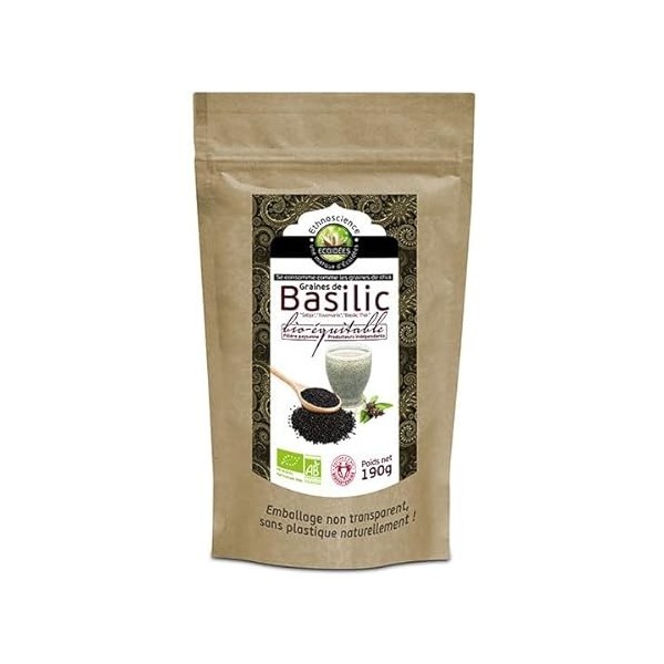 GRAINES DE BASILIC, 190G, ECOIDÉES, UNITÉ