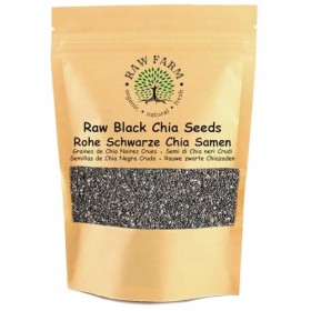 Raw Farm - Graines de chia noires crues 1 kg - Graines entières - Naturelles et non transformées - Ingrédient polyvalent pour