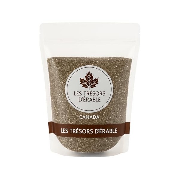 Graines de Chia 500g – Origine Paraguay – Super-aliment Riche en Oméga-3, Fibres et Protéines – Sachet Refermable Écologique 