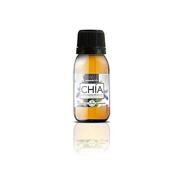 TERPENIC CHIA BIO aceite vegetal 60ml. – peut entrer dans la préparation des plats et des soins corporels, huile naturelle po
