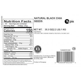 Chia Seeds, Natural Black, 2.2 lb