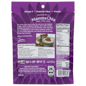 Mamma Chia Lot de 8 graines de chia Og1 Noir 170 g
