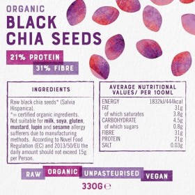 Raw Health Graines de Chia Bio 450 g Graines de chia