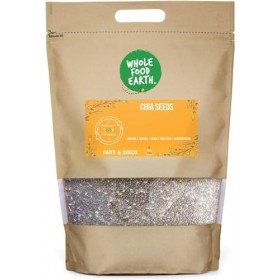Wholefood Earth Graines de Chia - Sans OGM - Naturel - Végétalien - Sans produits laitiers - Sans sucre ajouté - 500 g Graine...