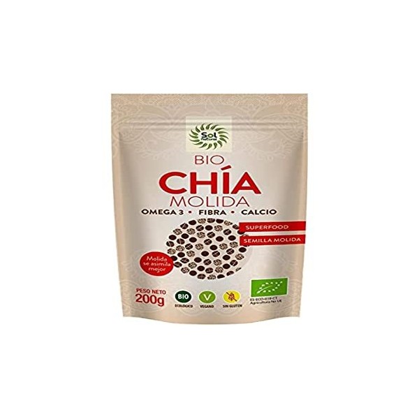 SOLNATURAL SEMILLAS DE CHIA molidas 200gr. – produit spécialisé pour un usage quotidien, peut être utilisé régulièrement selo...