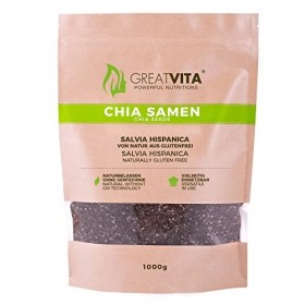 GreatVita Graines de chia, 1 x 4000g naturelles sans OGM