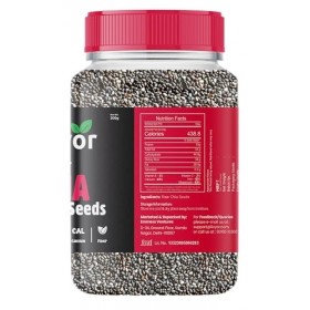 Livyor Graines de chia crues pour perte de poids avec oméga-3, riches en calcium, non torréfiées 200 g 