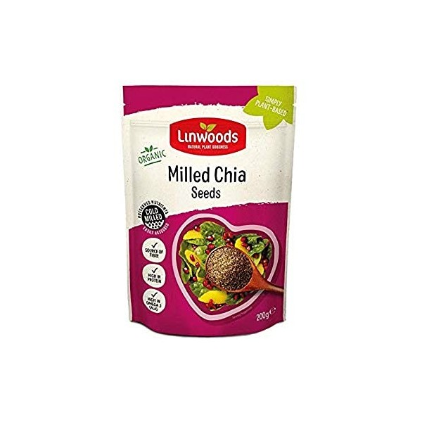 Linwoods Milled Chia Seed Pack of 3 Organic 