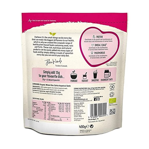 Linwoods Organic Whole Chia 400g