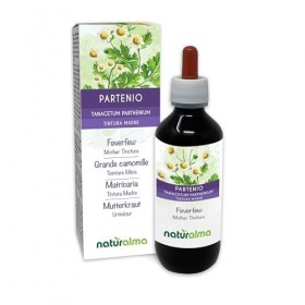 Grande camomille ou Partenelle Tanacetum parthenium herbe avec fleurs Teinture Mère sans alcool Naturalma - Extrait liquide G...
