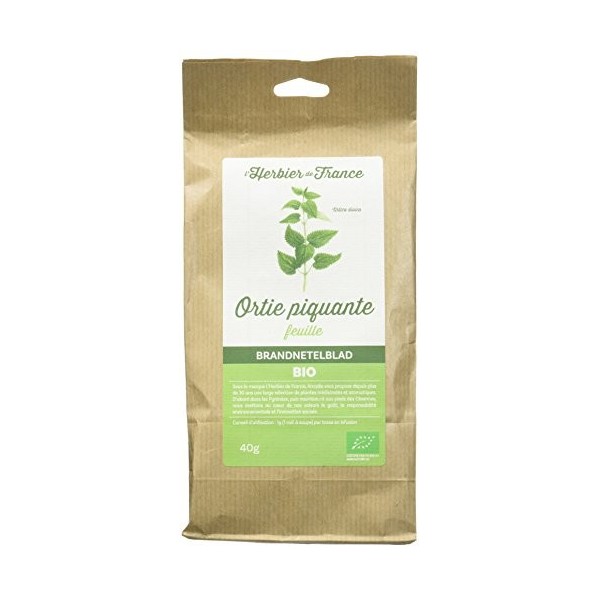 LHerbier de France Ortie Piquante Feuilles Bio Sachet Kraft 40 g