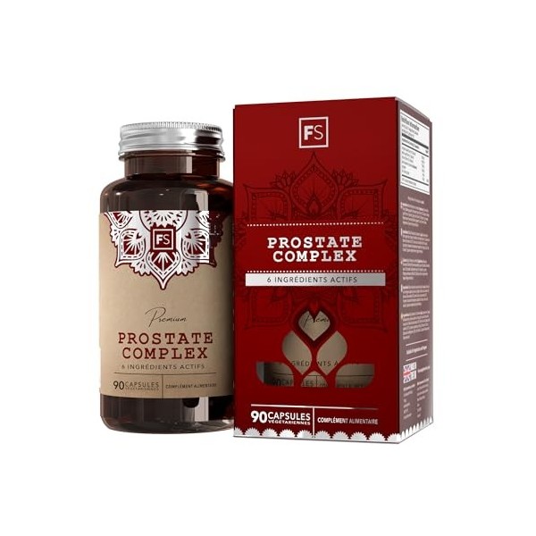 FS Prostate Supplement pour Hommes | 90 Gélules Aide Prostate avec Brocoli 750mg, Graines de Citrouille 500mg, Feuille d Ort