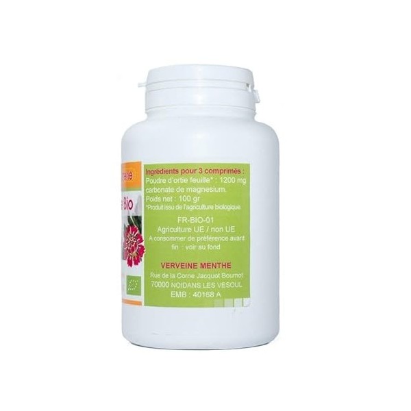 ORTIE piquante BIO AB 200 comprimés dosés à 400 mg en comprimés.