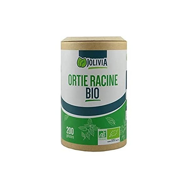 Ortie racine Bio - 200 gélules végétales de 210 mg | Format Gélule | Complément Alimentaire | Vegan | Fabriqué en France Gran...
