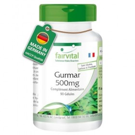 Fairvital | Gurmar 500mg - 90 gélules - Gymnema Sylvestris - qualité contrôlée et hautement dosé - 100% végétalien - Fabriqué