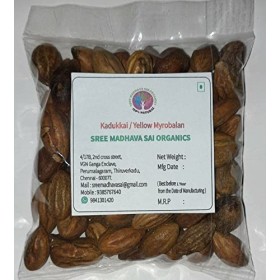 AOZA Sree Madhava Sai Organics Dry Whole Haritaki/Kadukkai/Karakkaya/Myrobalan jaune – 200 g