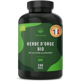 Herbe dOrge BIO - 3.000mg - Digestion & Peau Saines - 240 Gélules - Agriculture Biologique Controlée - Vegan - Sans: Additif