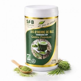 SFB Laboratoires - Jus dHerbe de Blé Bio 100% Pur en Poudre - Riche en Chlorophylle et Nutriments Essentiels - SuperAliment 