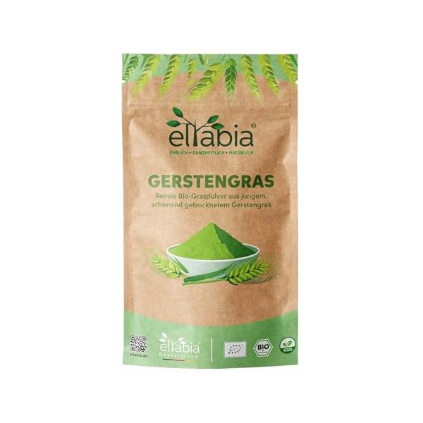 Poudre dherbe dorge bio moulue 1 kg | Poudre dherbe dorge issue de lagriculture allemande | 100 % pure sans additifs DE