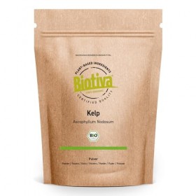 Poudre de varech bio hautement dosée - 100g - Iode naturel - Algues kelp - Conditionné en Allemagne - 100% végétalien - Sans ...