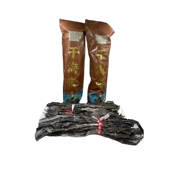 Bandes de varech séchées de qualité supérieure - Feuilles dalgues 100 % naturelles 500 g pour la cuisine 1 Kelp