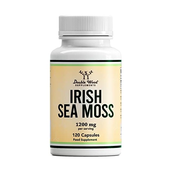 DW Irish Sea Moss Capsules | 120 Complements Mousse de Mer d Irlande - 1200 mg Seamoss Haute Teneur par Portion | Sans OGM S ...