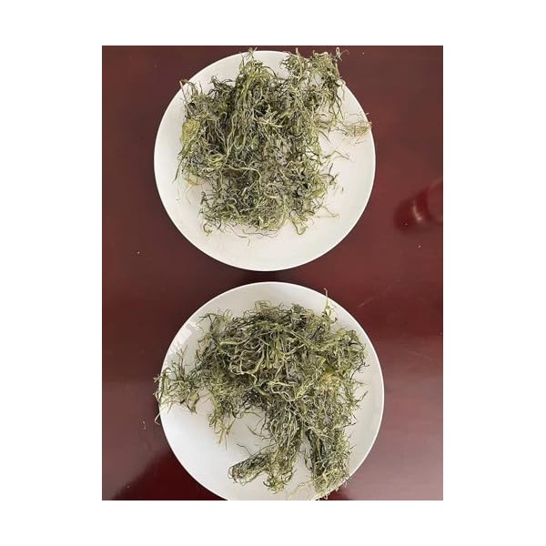 Wakame Lot de 3 tiges séchées aux algues pour salade Wakame 200 g/sac Kelp