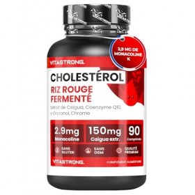 Complément Métabolisme CHOLESTÉROL - Levure de Riz Rouge Cholestérol, Caigua, γ-Oryzanol, Policosanol, Coenzyme Q10 et Chrome