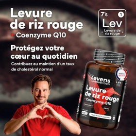 Levure de Riz Rouge - 2,9 mg de Monacoline K Premium - 400 Comprimés Végan - Levure de Riz Rouge Avec Coenzyme Q10 - Soutien 