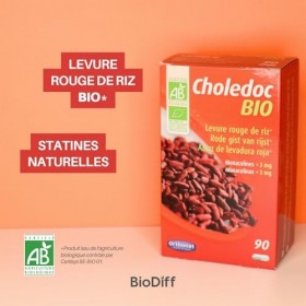 Orthonat - Choledoc Bio - Complément Alimentaire Bien Etre Cardiovasculaire - 120 mg de Levure Rouge de Riz Issue de l’Agric