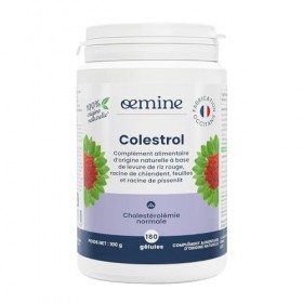 Oemine Colestrol - 180 Gélules Végétales 6 mois - Levure de Riz Rouge 187mg, Monacoline K 2,9 mg - Complément Alimentaire C