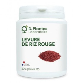 D.PLANTES - Levure de Riz Rouge - Complément Alimentaire - Fabriqué en France - 200 Gélules
