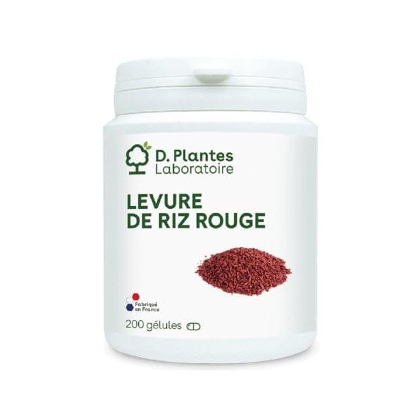 D.PLANTES - Levure de Riz Rouge - Complément Alimentaire - Fabriqué en France - 200 Gélules