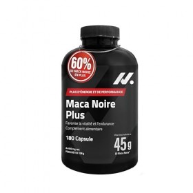 Maca Plus – Testosterone Homme – 45.000 mg Équivalents de Maca Noire Extrait 100:1 , Arginine, Taurine, Vitamine B6 – 180 Gé