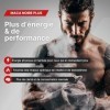 Maca Plus – Testosterone Homme – 45.000 mg Équivalents de Maca Noire Extrait 100:1 , Arginine, Taurine, Vitamine B6 – 180 Gé