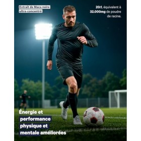 Maca Noire Andine Pure 40.000 mg | Poudre Ultra-concentré 20:1 | Extra Forte | Énergie, Vitalité, Performance, Régulateur Hor