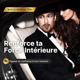 Maca Noire Ultra 50.000 mg – Ultra Concentré 100:1 avec Zinc, Vitamine B6 & Calcium – 120 Gélules Véganes pour Énergie Noctur