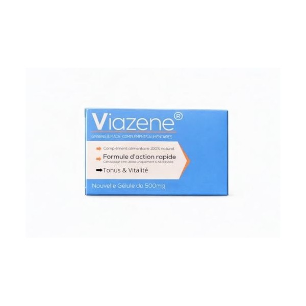 Viazene – Complément Alimentaire Énergie & Vitalité Homme – Ginseng Panax, Maca, Ashwagandha – Tonus, Endurance, Performance