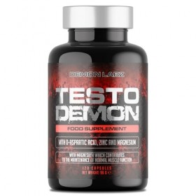 Demon Labz Testo Demon – Complexe Zinc & Acides Aminés pour hommes avec Maca, Vitamines B et Extraits Botaniques – 120 Gélule
