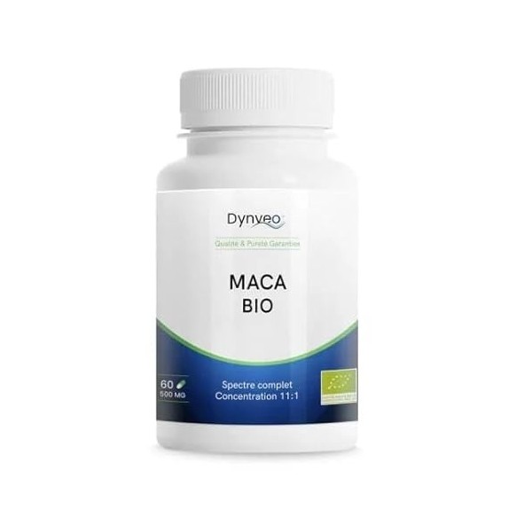 Maca BIO du Pérou ultra concentrée 11:1 - Vitalité, libido, tonus & équilibre - Extrait totum Full Spectrum sans alcaloïdes -