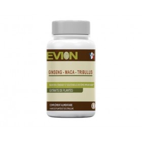 EVION - Maca - Ginseng & Tribulus - Complément alimentaire, BOOSTER LÉNERGIE ET SOUTENIR LE SYSTÈME IMMUNITAIRE - 60 Gélules
