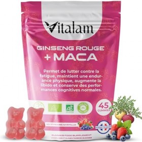 VITALAM Gummies Ginseng Rouge avec de la Maca jaune BIO de Corée en Sachet | viagra homme naturel, Vitamine b12, Energie, For