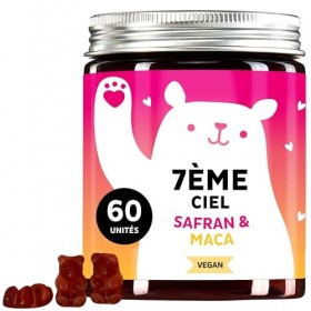 7eme Ciel - Gummies Maca 300 MG - Énergie et Vitalité - Avec Tribulus Terrestris, Zinc et Safran - Endurance Physique et Perf