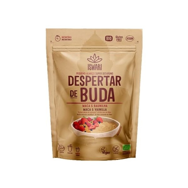 ISWARI DESPERTAR DE BUDA maca-vainilla 360gr. – produit spécialisé pour un usage quotidien, poids 360 g, peut être utilisé ré